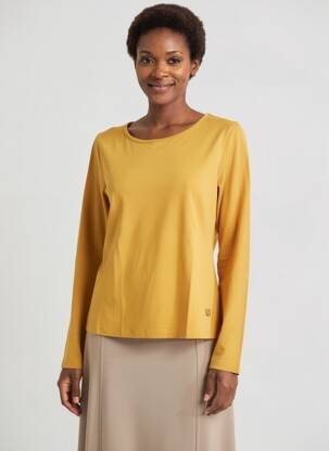 Tricou mâneci lungi mâneci lungi galben PAUL BRIAL femeie