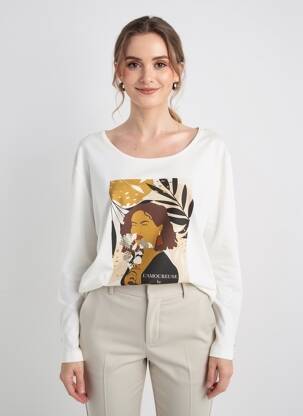 Tricou mâneci lungi mâneci lungi bej MISE AU GREEN femeie