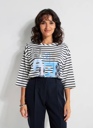 Tricou mâneci 3/4 mâneci 3/4 negru BETTY BARCLAY femeie