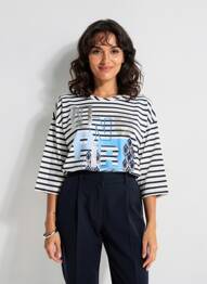 Tricou mâneci 3/4 mâneci 3/4 negru BETTY BARCLAY femeie