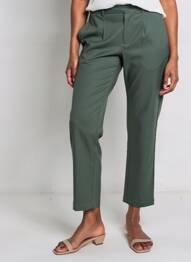 Pantalon 7/8 elasticitate mărime normală verde LA FIANCÉE femeie