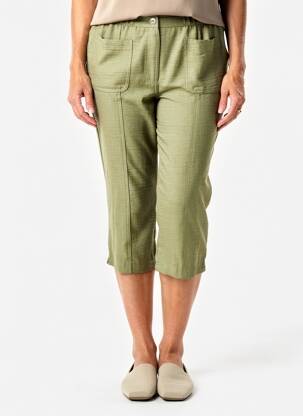 Pantalon trei sferturi croială dreaptă mărime normală verde GRIFFON femeie