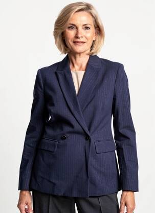 Sacou buzunare albastru JULIE GUERLANDE femeie