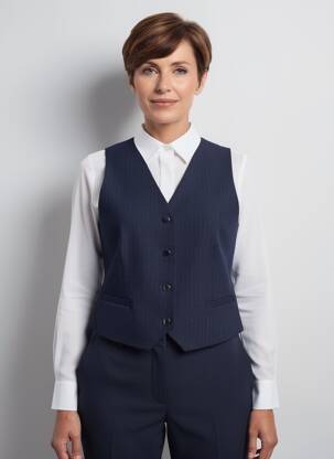 Vestă fără mâneci buzunare albastru JULIE GUERLANDE femeie