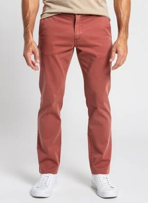 Pantalon chino țesătură poplin mărime normală portocaliu CAMBRIDGE bărbat