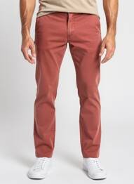 Pantalon chino țesătură poplin mărime normală portocaliu CAMBRIDGE bărbat