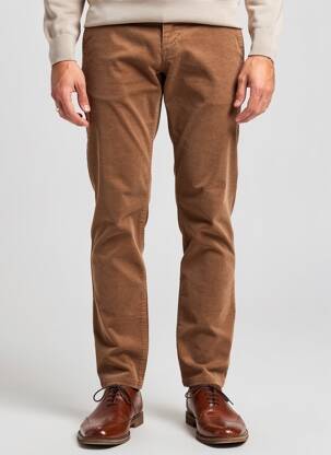 Pantalon chino elasticitate mărime normală maro CAMBRIDGE bărbat