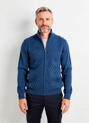 Vestă cu mâneci lungi mâneci lungi albastru CAMBRIDGE bărbat