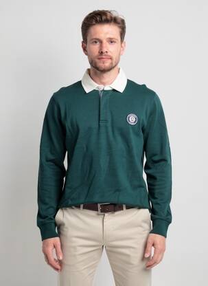 Polo mâneci lungi mâneci lungi verde CAMBRIDGE bărbat