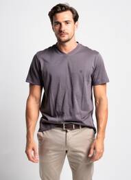 Tricou croială cambrată mâneci scurte gri CAMBRIDGE bărbat