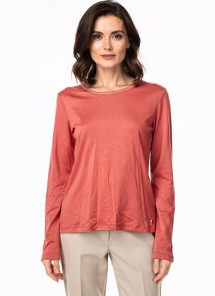 Tricou mâneci lungi mâneci lungi portocaliu C'EST BEAU LA VIE femeie