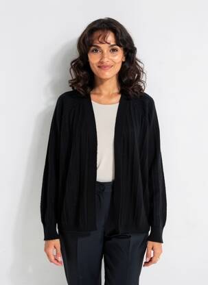 Vestă cu mâneci lungi elasticitate negru C'EST BEAU LA VIE femeie