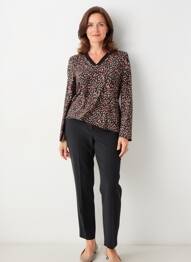 Tricou mâneci lungi mâneci lungi negru JULIE GUERLANDE femeie
