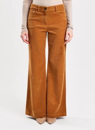 Pantalon evazat elasticitate mărime normală galben C'EST BEAU LA VIE femeie