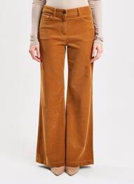 Pantalon evazat elasticitate mărime normală galben C'EST BEAU LA VIE femeie