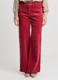 Pantalon evazat elasticitate mărime normală roșu C'EST BEAU LA VIE femeie