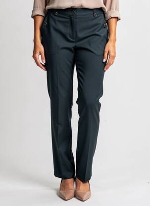 Pantalon slim talie elastică mărime normală verde JULIE GUERLANDE femeie