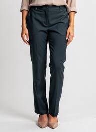 Pantalon slim talie elastică mărime normală verde JULIE GUERLANDE femeie