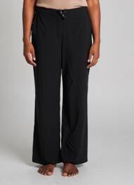 Pantalon larg țesătură crep mărime normală negru C'EST BEAU LA VIE femeie