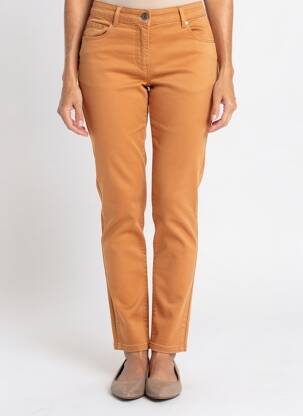 Pantalon slim elasticitate mărime normală portocalie C'EST BEAU LA VIE femeie