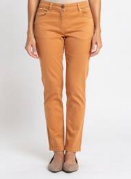 Pantalon slim elasticitate mărime normală portocaliu C'EST BEAU LA VIE femeie