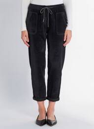 Pantalon 7/8 elasticitate mărime normală negru C'EST BEAU LA VIE femeie