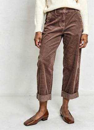 Pantalon 7/8 elasticitate mărime normală maro C'EST BEAU LA VIE femeie