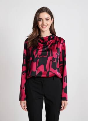 Tricou mâneci lungi mâneci lungi roșu BATIDA femeie