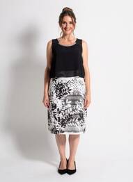 Rochie midi fără mâneci fără mâneci negru TINTA STYLE femeie