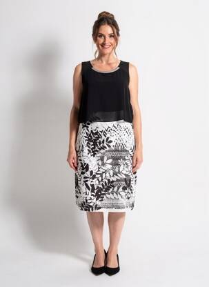 Rochie midi fără mâneci fără mâneci negru TINTA STYLE femeie