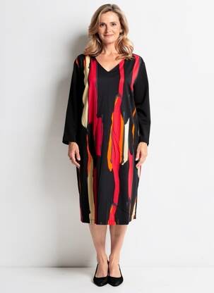 Rochie midi mâneci lungi mâneci lungi negru FRANCE RIVOIRE femeie