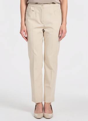Pantalon slim talie înaltă talie înaltă bej FINNKARELIA femeie