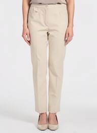 Pantalon slim buzunare talie înaltă bej FINNKARELIA femeie