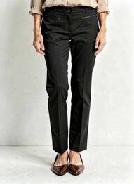 Pantalon chino închidere cu fermoar sub clapetă cu nasturi mărime normală negru FRED SABATIER femeie