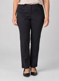 Pantalon chino închidere cu fermoar sub clapetă cu nasturi mărime normală negru DIAMBRE femeie