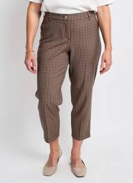 Pantalon 7/8 talie cu cleme mărime normală maro MADO ET LES AUTRES femeie
