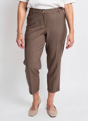 Pantalon 7/8 talie cu cleme mărime normală maro MADO ET LES AUTRES femeie