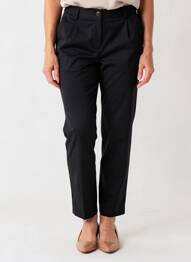 Pantalon chino închidere cu fermoar sub clapetă cu nasturi mărime normală negru MADO ET LES AUTRES femeie