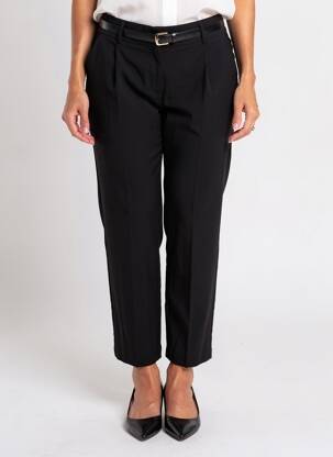 Pantalon drept elasticitate mărime normală negru CREAM femeie