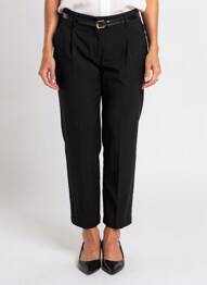 Pantalon drept elasticitate mărime normală negru CREAM femeie