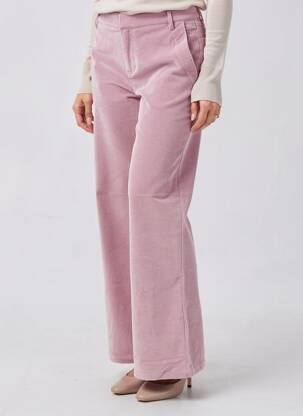 Pantalon evazat talie elastică roz CREAM femeie
