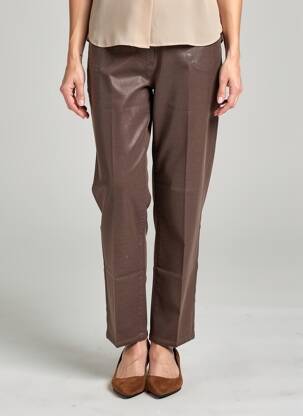Pantalon drept elasticitate mărime normală maro JULIE GUERLANDE femeie