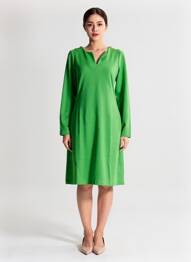 Rochie midi mâneci lungi mâneci lungi verde AGATHE & LOUISE femeie