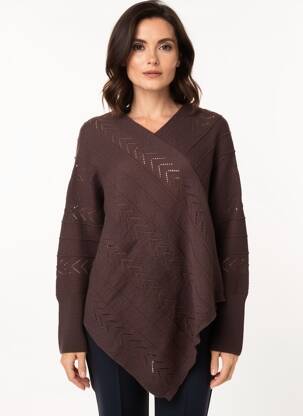 Pulover tunică elasticitate mâneci lungi maro CREAM femeie