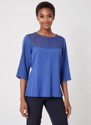 Tricou mâneci 3/4 mâneci 3/4 albastru AGATHE & LOUISE femeie