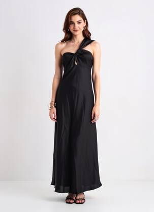 Rochie lungă fără mâneci fără mâneci negru MANGO femeie