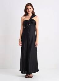 Rochie lungă fără mâneci fără mâneci negru MANGO femeie