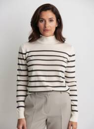 Pulover elasticitate mâneci lungi bej MASSIMO DUTTI femeie