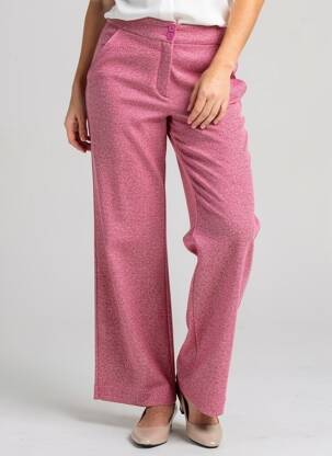 Pantalon drept elasticitate mărime normală roz RUE DES ABBESSES femeie