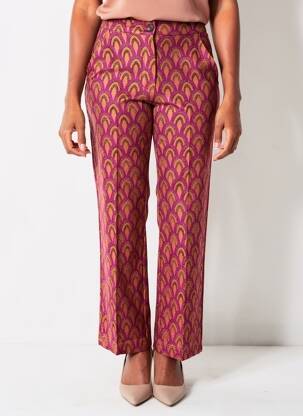 Pantalon drept elasticitate mărime normală violet STUDIO 66 femeie